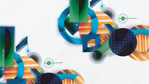 Dynamic complex geometric abstract background