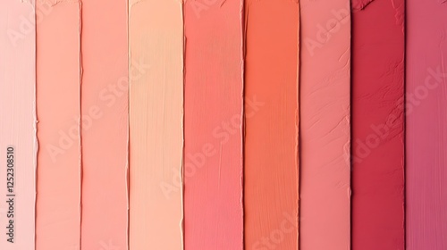 A Range Of Coral And Pink Lipstick Swatches