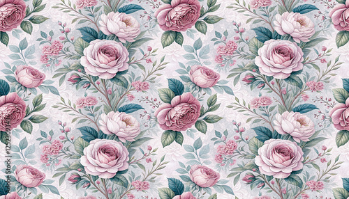 Watercolor Floral abstract seamless pattern Background