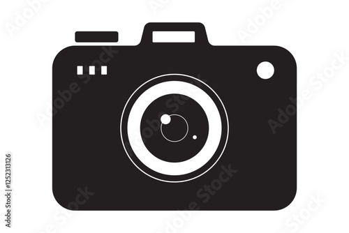 Camera icon set. photo camera in flat style symbol. photography camera line art signs, vector illustration