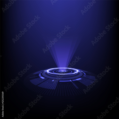 Futuristic Abstract Ring Background Digital Network and Communication Design.Circular vector graphics highlighting technology, telecoms, and modern connectivity concepts.