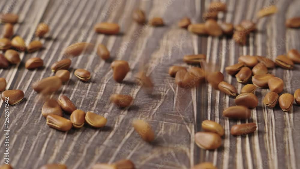 close up of roasted pine nuts background close up of roasted pine nuts background