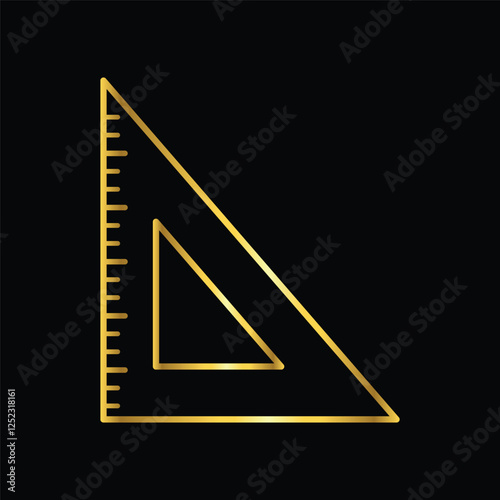 gold color ruler, icon, flat, sticker label minimalist design for digital and print projects
 Graphic Design Icons Making a Huge Impact on Visual Aesthetics