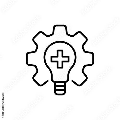 Drug research outline icons, minimalist vector illustration ,simple transparent graphic element .Isolated on white background