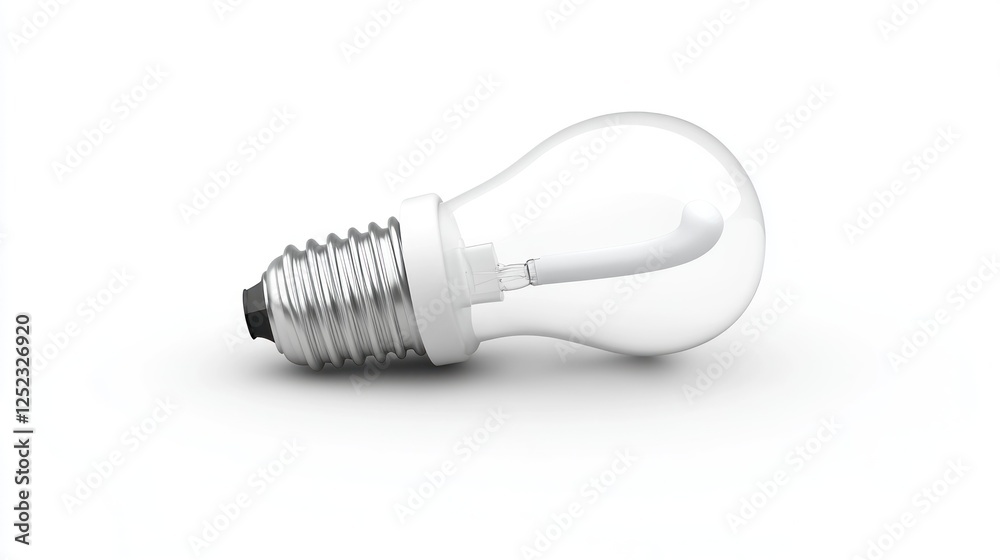 Energy-efficient lightbulb on white background, studio shot, for product catalog Energy-efficient lightbulb on white background, studio shot, for product catalog