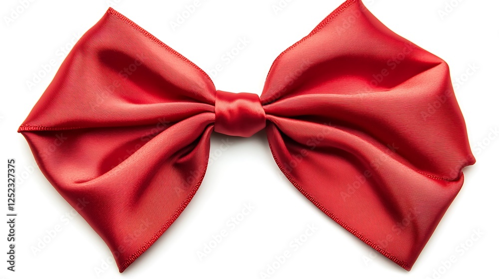 Elegant Red Satin Bow: A Symbol of Celebration and Gift-Giving Elegant Red Satin Bow: A Symbol of Celebration and Gift-Giving