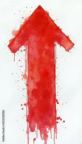 Obraz na płótnie any bright drawing sketchy element watercolour message text address art creative design place adline red cutout colorful handdrawn backdrop white background long arrow clip note red arrow watercolor w salonie