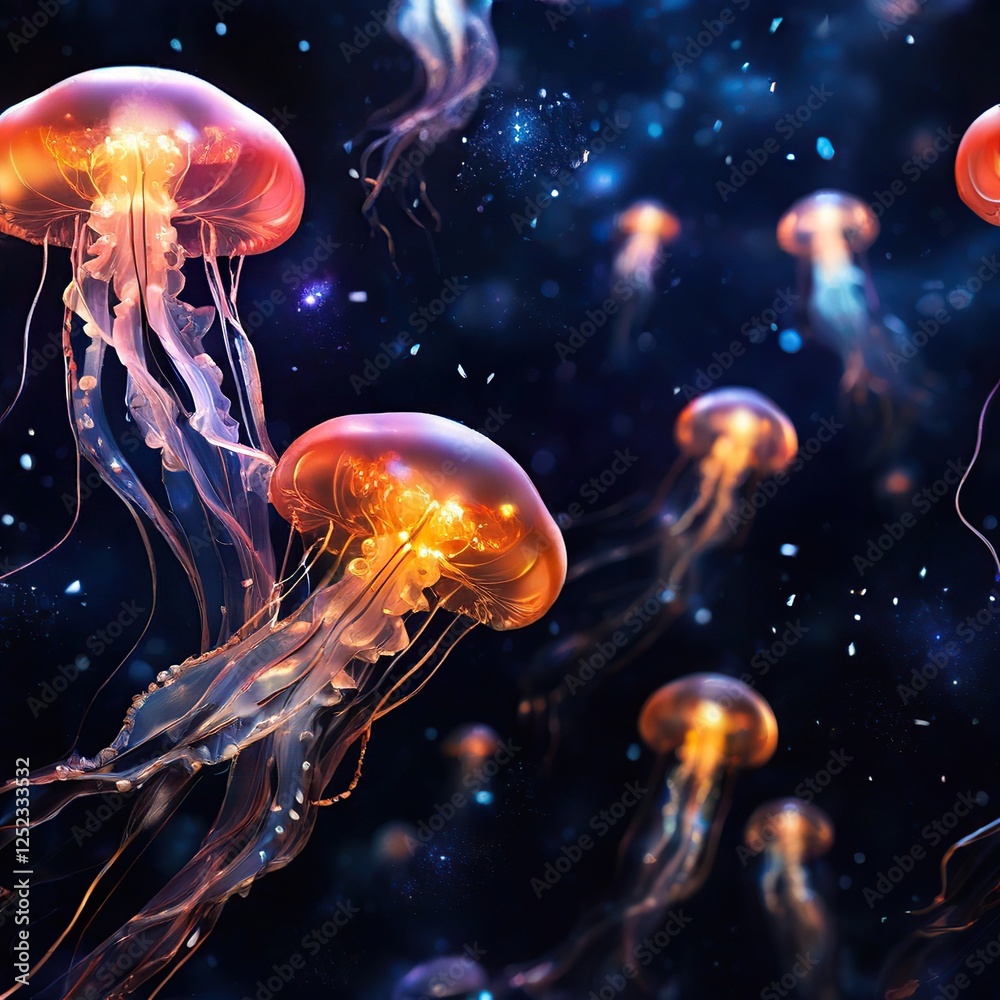 Naklejka premium jellyfish in the water