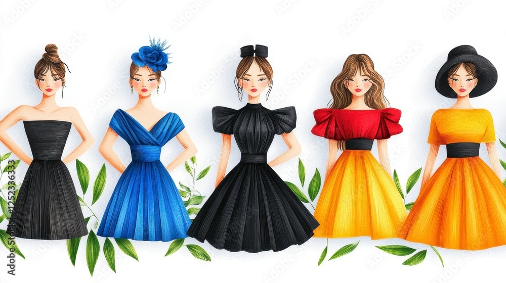 Vibrant Fashion Illustration