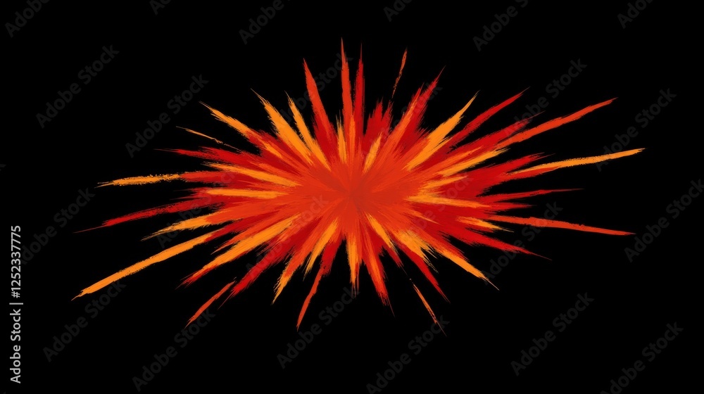 Vibrant Explosion Effect with Fiery Colors and Dynamic Energy Vibrant Explosion Effect with Fiery Colors and Dynamic Energy