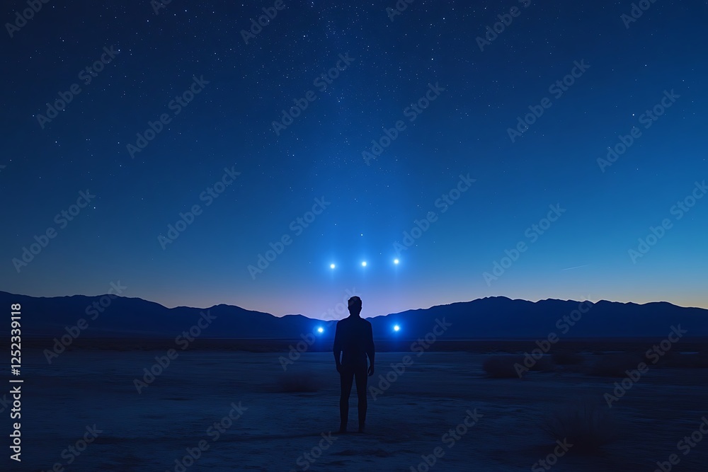 Silhouette of a man standing on a cliff Silhouette of a man standing on a cliff