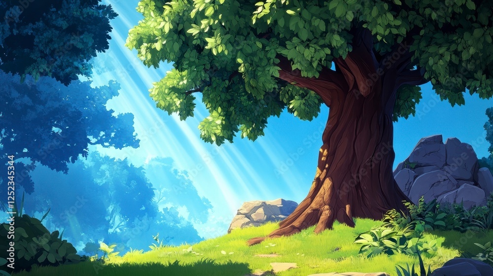 Naklejka premium Serene Tree in Nature