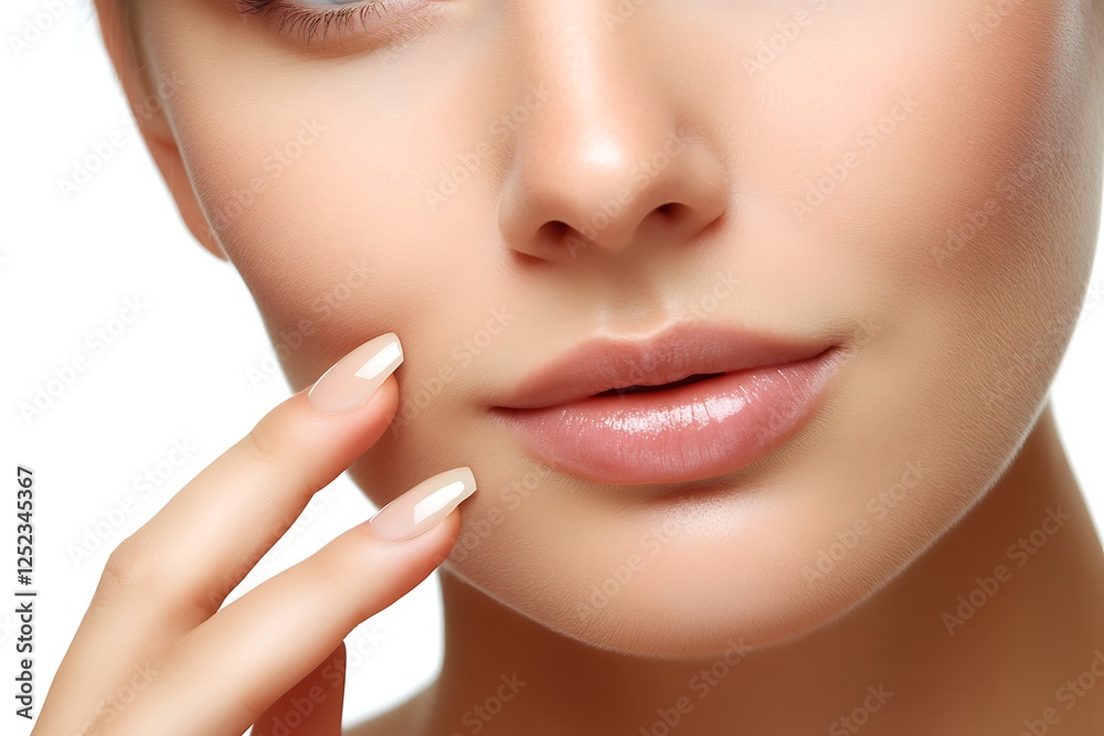 Obraz premium Portrait of young woman with perfect skin