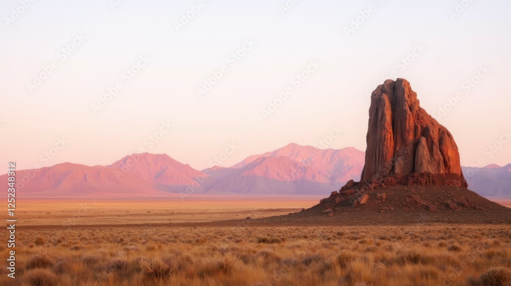 Majestic Red Rock Formation Under Clear Sky During Sunset Glow Majestic Red Rock Formation Under Clear Sky During Sunset Glow
