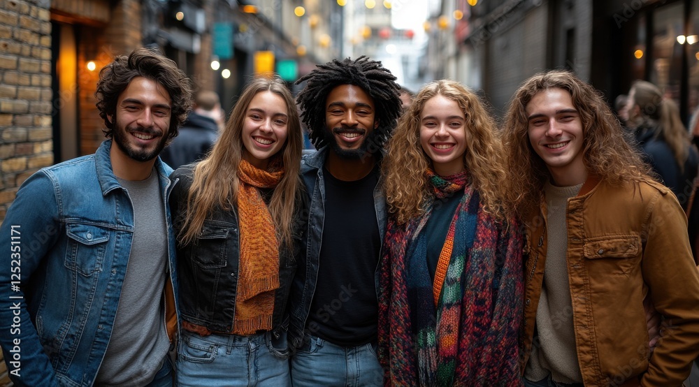 A group of people are smiling and posing for a picture A group of people are smiling and posing for a picture