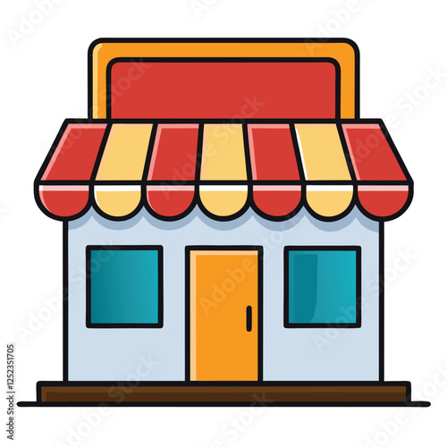 shop window with shop sign