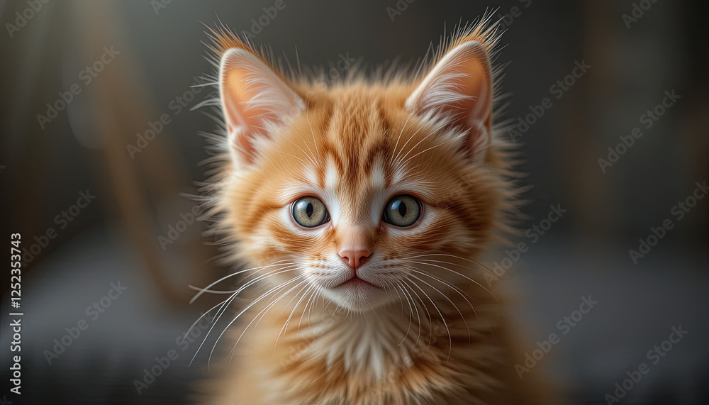 tiny cute cute ginger tabby kitten studio lighting sharp focus generative ai tiny cute cute ginger tabby kitten studio lighting sharp focus generative ai