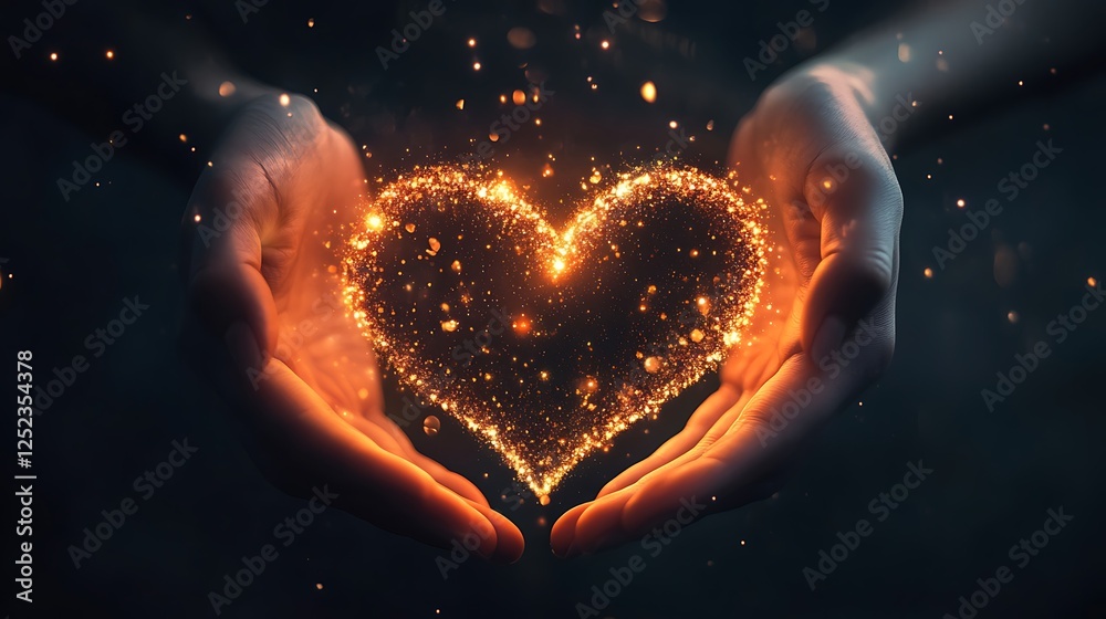 Heart in the hands, Valentine's day concept. Heart in the hands, Valentine's day concept.