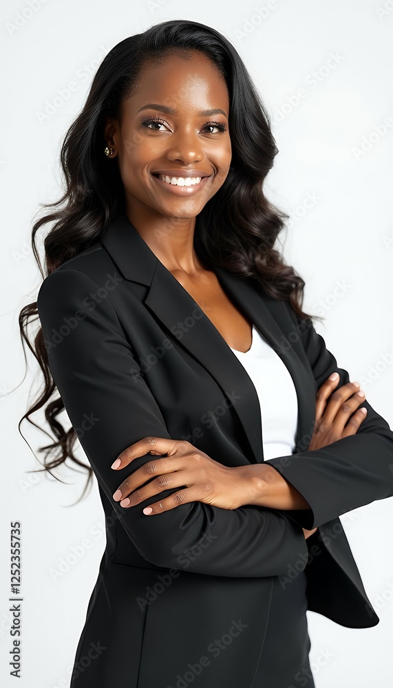 woman posing entrepreneur background smile successful american african white african american entrepreneur successful woman posing smile white background background business professional confident