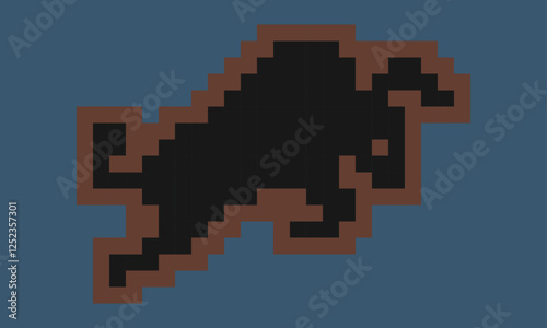 Bullfighting dot illustration1 -pixel art-