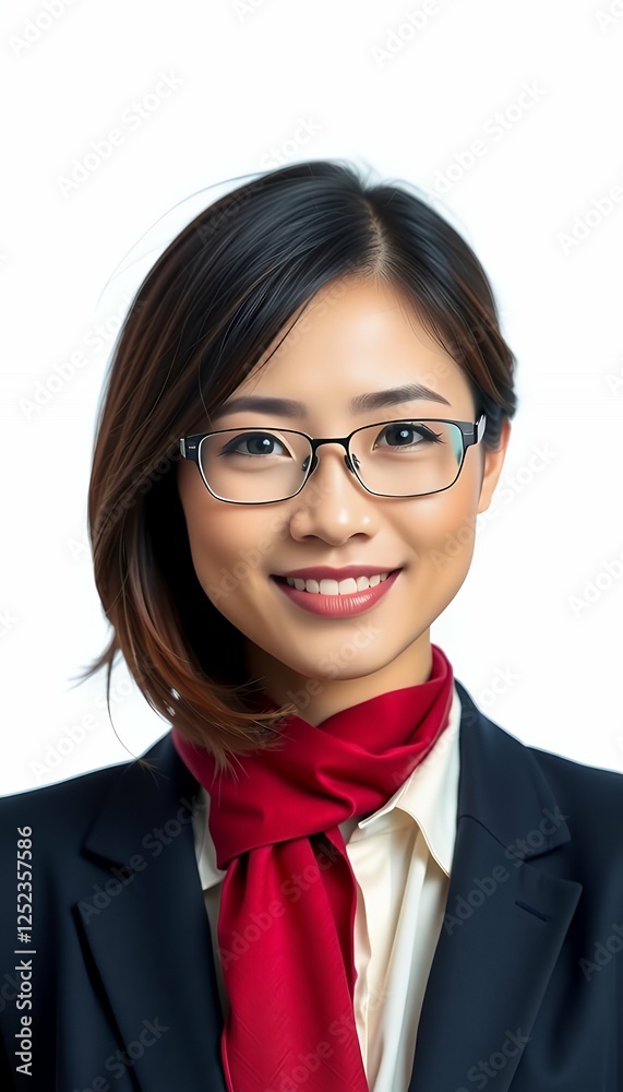 portrait white ng background asian businesswoman successful olated businesswoman successful asian young woman person portrait isolated manager confident white professional happy corporate suit