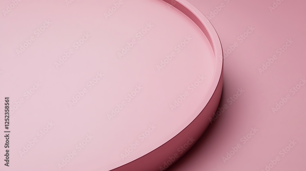 Pink Circular Platform Minimalist Abstract Design Pink Circular Platform Minimalist Abstract Design