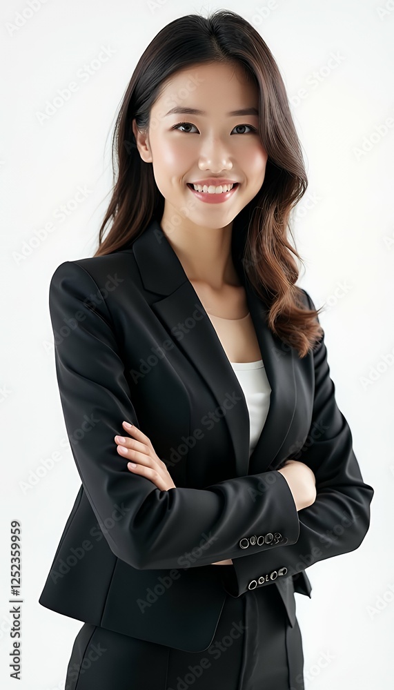 asian portrait olated woman young background white confident businesswoman businesswoman manager asian young woman person isolated confident white professional happy corporate successful suit