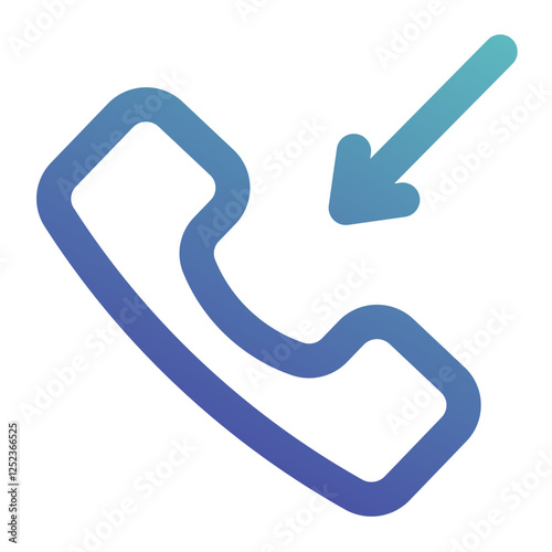 incoming call icon for illustration