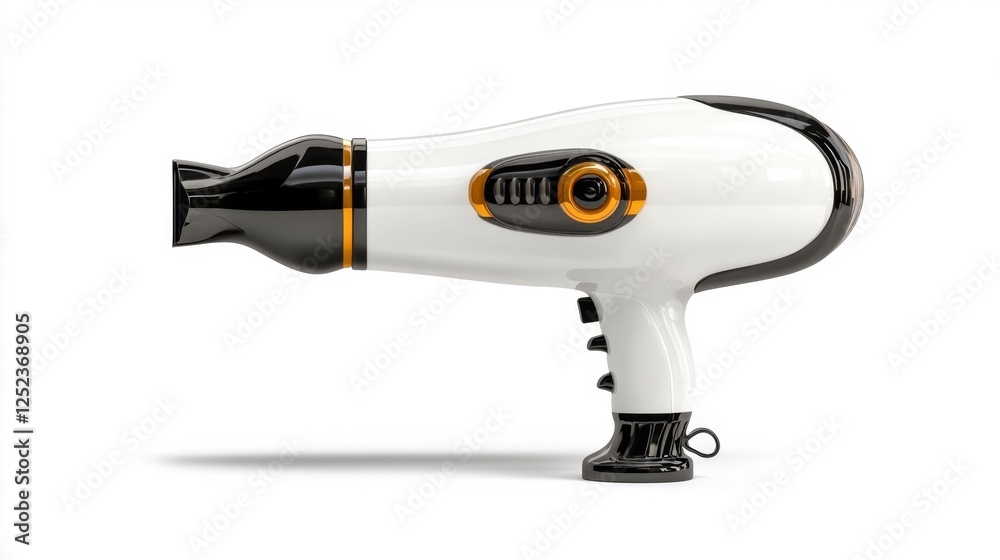 Futuristic Hair Dryer with White Background. Generative AI Futuristic Hair Dryer with White Background. Generative AI