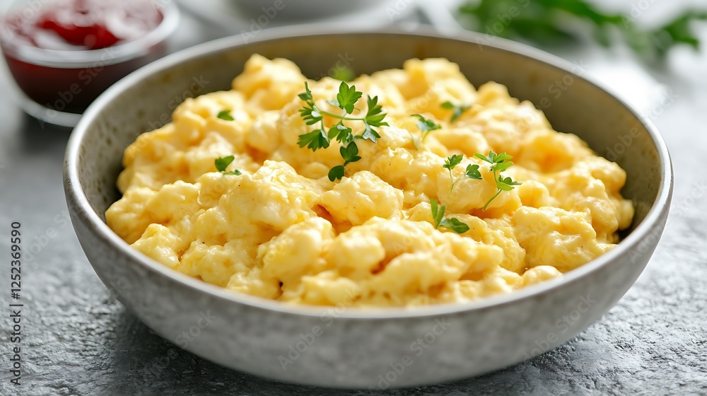 Scrumptious Creamy Scrambled Eggs in a Bowl Scrumptious Creamy Scrambled Eggs in a Bowl