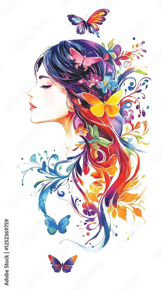 Naklejka premium Abstract background of beautiful woman