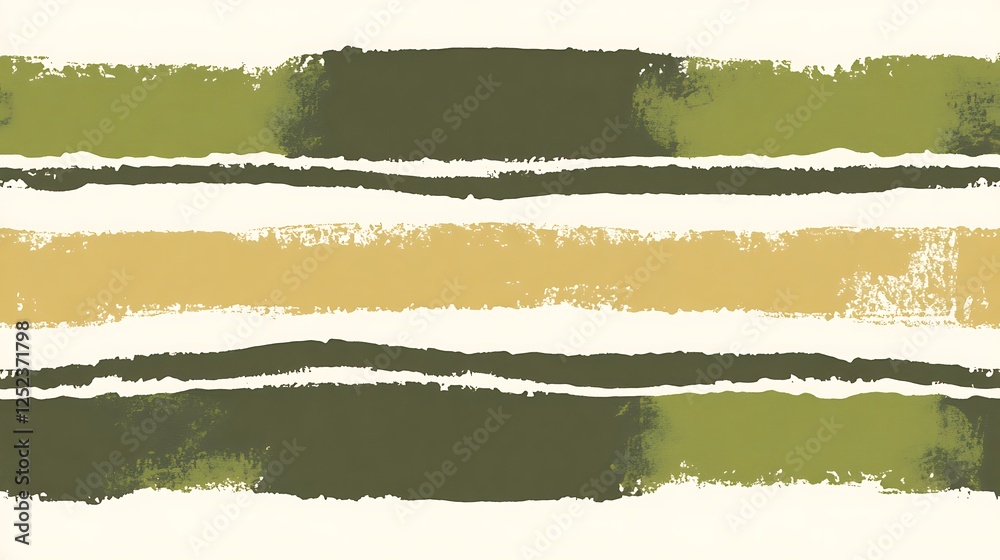 Abstract Green Gold Horizontal Brush Strokes Artwork Abstract Green Gold Horizontal Brush Strokes Artwork