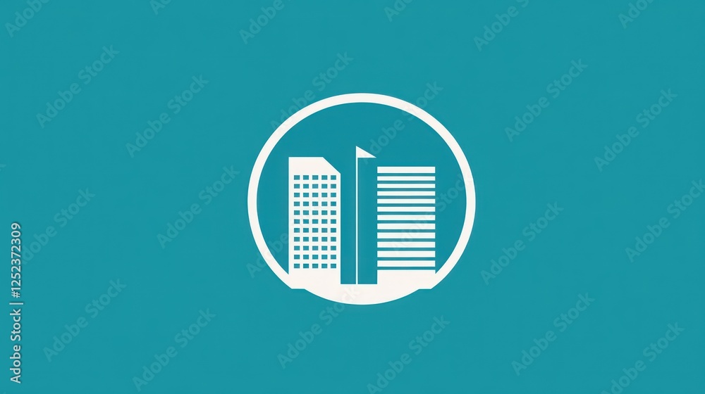 City buildings icon graphic design, use in web page or app interface