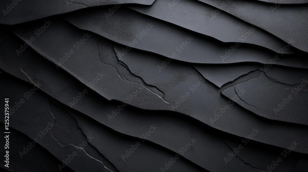 Abstract Textured Black Slate Background. Generative AI Abstract Textured Black Slate Background. Generative AI