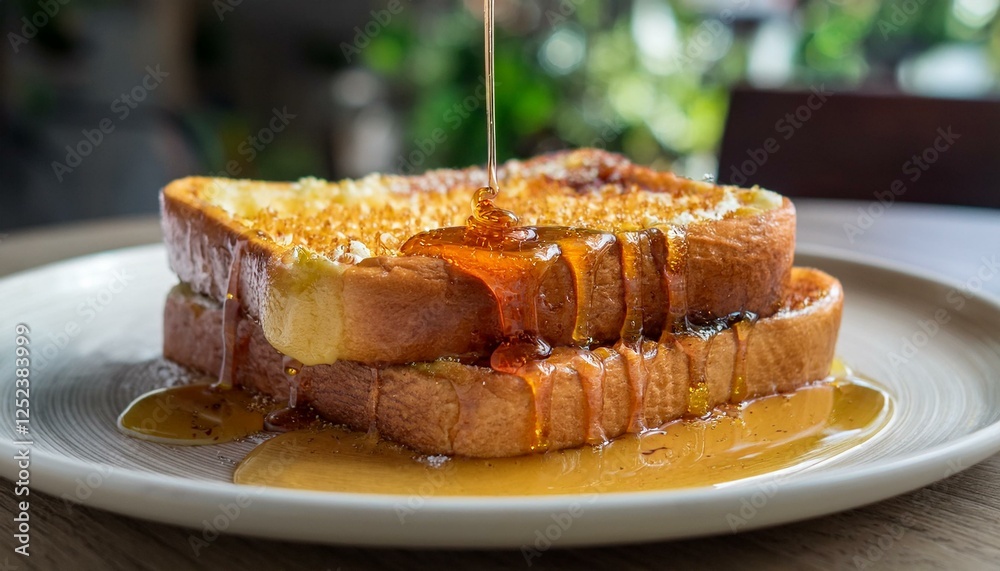 Honey toast becomes an artistic statement. Honey toast becomes an artistic statement.