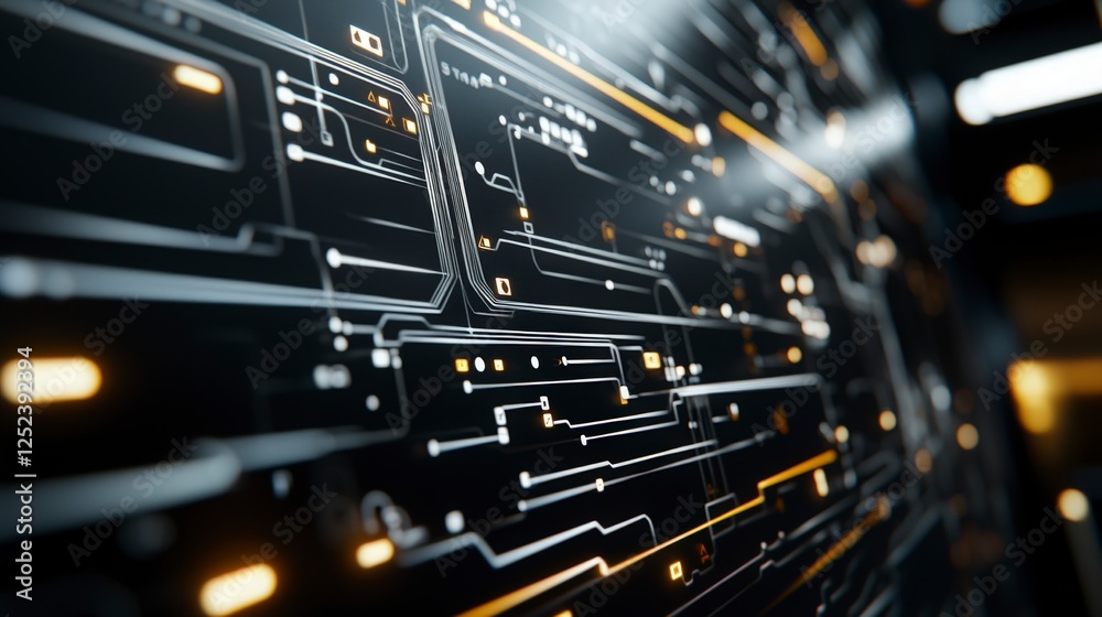 Obraz premium Futuristic Circuit Board Technology Background