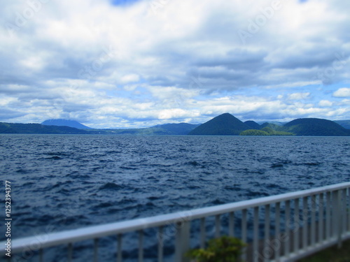 Lake Toya, Hokkaido, Japan -  Diorama Effect photo