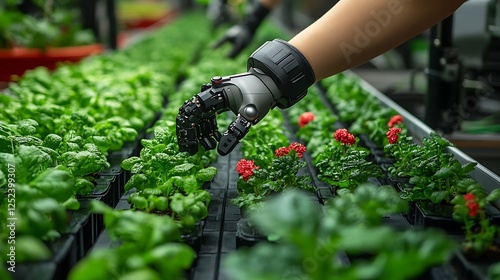 Smart robotic arm improving agricultural productivity in an advanced greenhouse