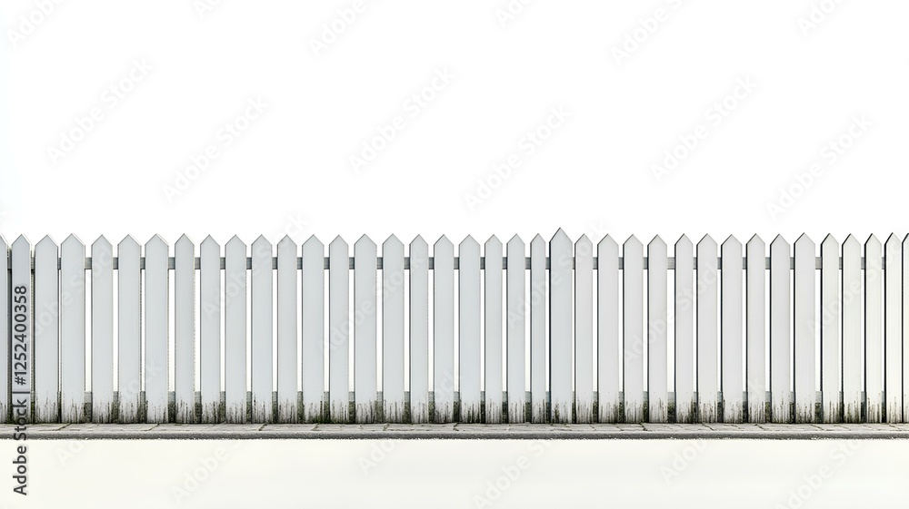 white wooden fence isolated on white background white wooden fence isolated on white background