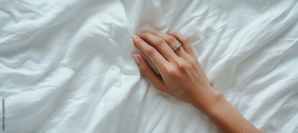 Close-up of hands holding a newborn baby wrapped in a white blanket. An Asian mother is cradling her newborn, Close-up of hands holding a newborn baby wrapped in a white blanket. An Asian mother is cradling her newborn,