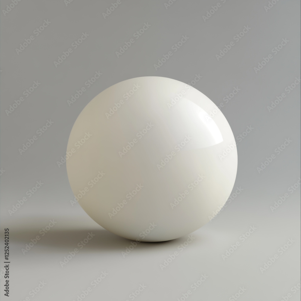 Realistic 3D Render of a Sleek White Matte Sphere with Rounded Edges Realistic 3D Render of a Sleek White Matte Sphere with Rounded Edges