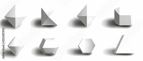 Free Download Geometric shapes, white background - GFXLoad