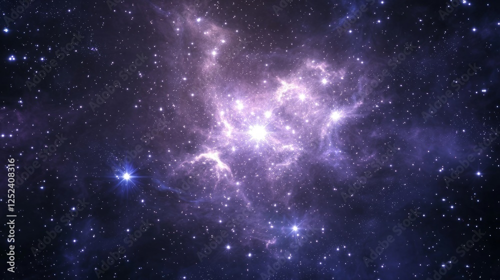 Twinkling Star Cluster Gathering in a Vast Cosmic Background Twinkling Star Cluster Gathering in a Vast Cosmic Background