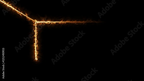 Animation of glowing neon rectangles abstract background