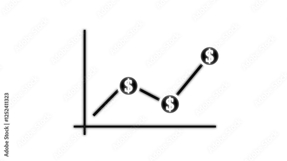 Dollar Symbol Graph Rising.Chart with Arrow Flat Icon. Pixel Perfect. For Mobile and Web Dollar Symbol Graph Rising.Chart with Arrow Flat Icon. Pixel Perfect. For Mobile and Web