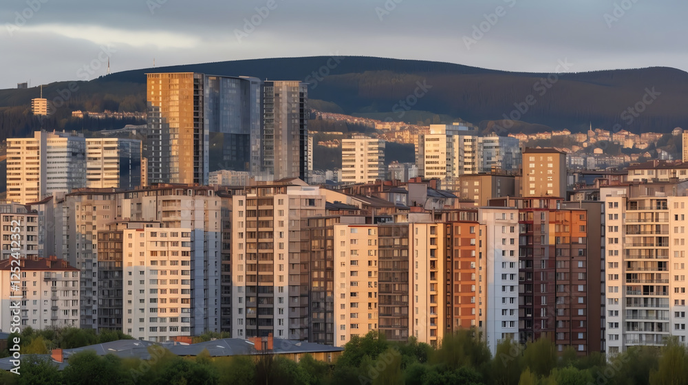 Obraz premium Old Meets New Cityscape