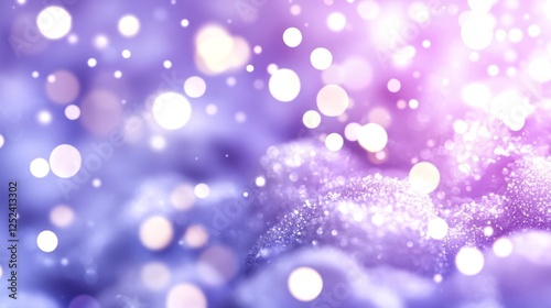 Abstract Bokeh Background with Soft Purple and Pink Tones Glittering Effect. Generative AI photo