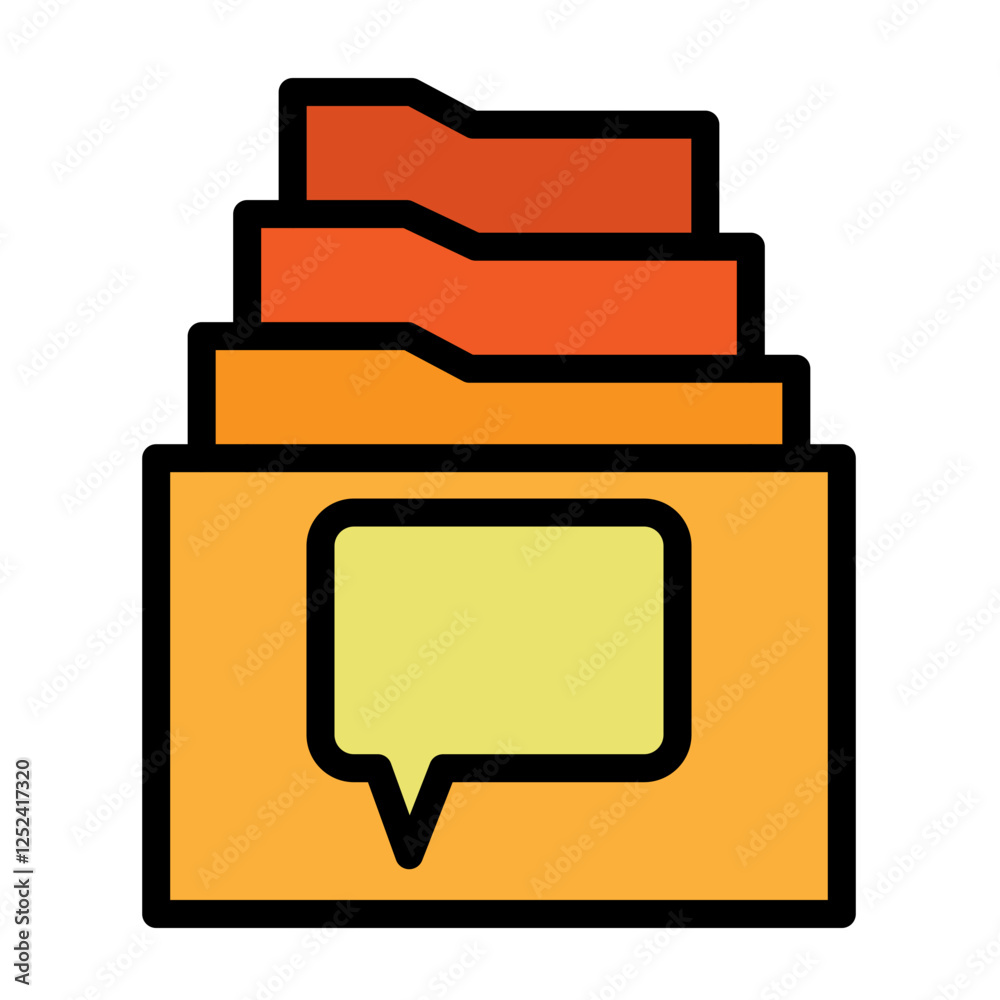 Chat Archive Vector Filled Icon Design Chat Archive Vector Filled Icon Design