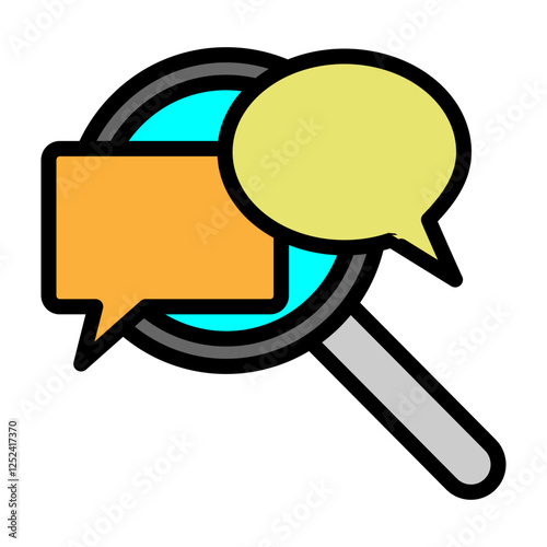 Inquiry Bubble Vector Filled Icon Design