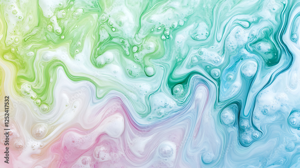 Abstract Swirling Pastel Paint Bubbles Texture Abstract Swirling Pastel Paint Bubbles Texture